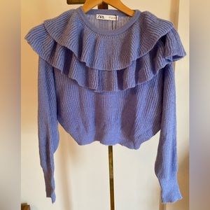 NWT: Zara Cropped Knit with Frill